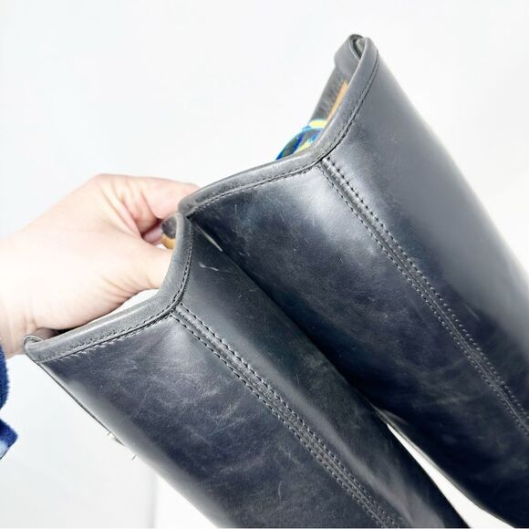 Frye Black Leather Tall Zip Riding Equestrian Boots Womans 7.5 - Picture 11 of 14